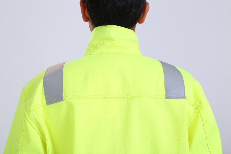 Hivis Flame Retardant Overall , IEC61482 Electrical Arc Resistant Coverall For Mining Industry