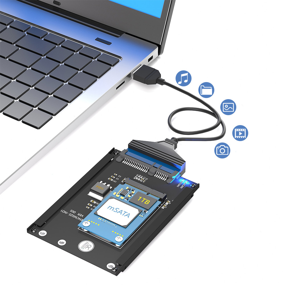 2.5" SATA 3.0 22PIN To mSATA SSD Adapter Converter Card 6Gbps In Stock