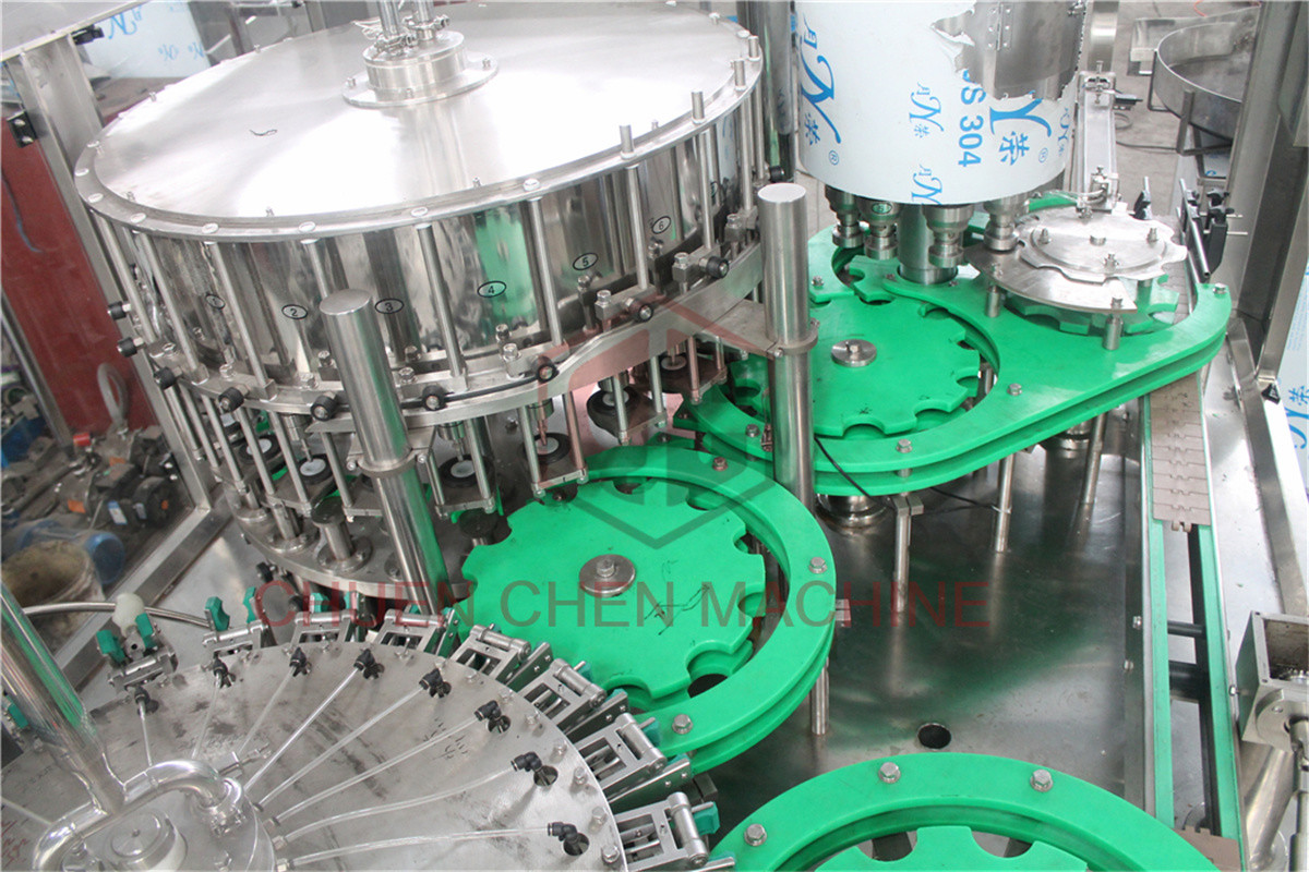 Metal Screw Cap Bottle Filling And Capping Machine / Hot Juice Glass Bottle Filler