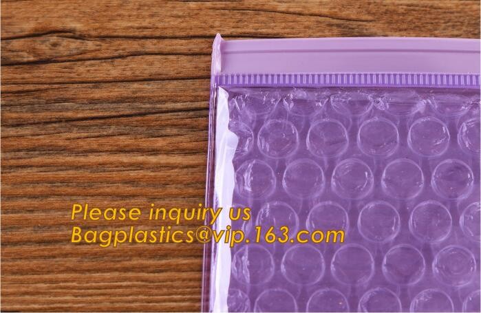 Holographic Factory Shiny gold Cosmetic bag Zipper Bubble Bag zip-lock Slider Padded Mailer metallic bubble zipper bagea