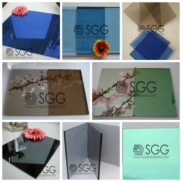 5mm blue reflective glass