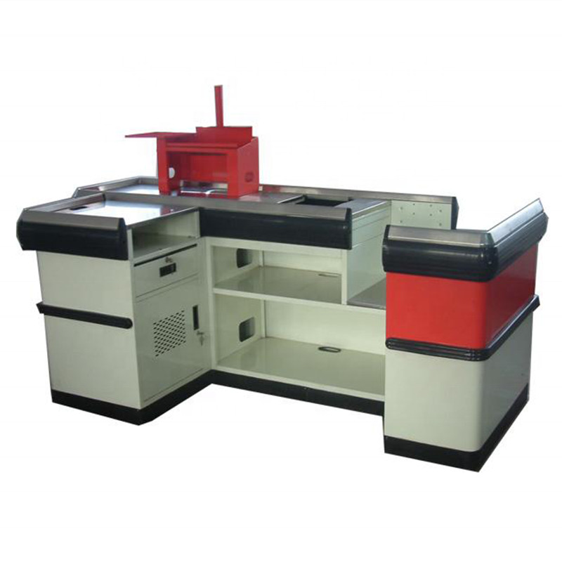 1200MM Aluminum Alloy Supermarket Checkout Counter With Conveyor Belt ISO9001