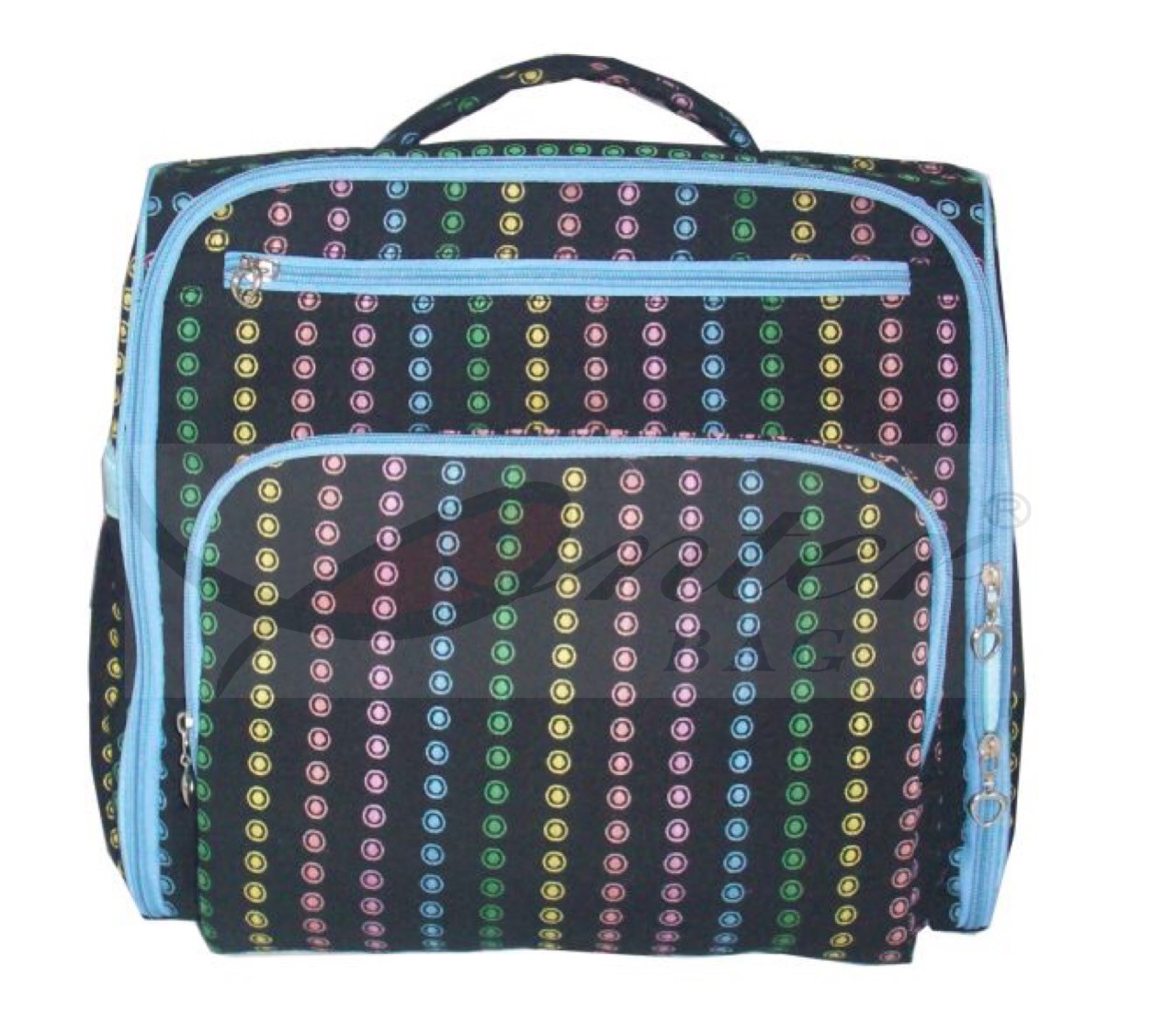 Professional Black Backpack Diaper Bag / Personalized Diaper Bags For Boys