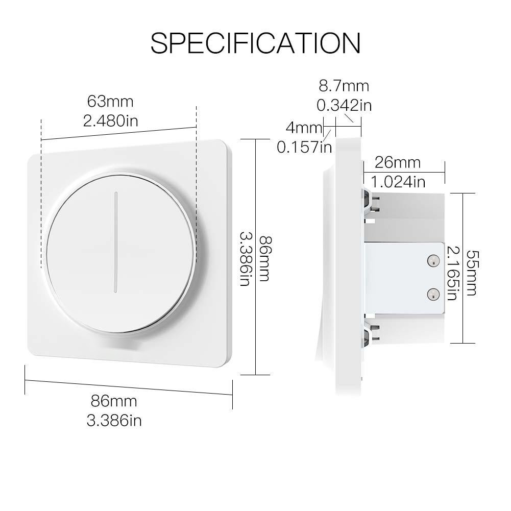 Wall Combination Electric Smart Toggle Dimmer Switch Capacitive Touch 240 Volt Smart Switch