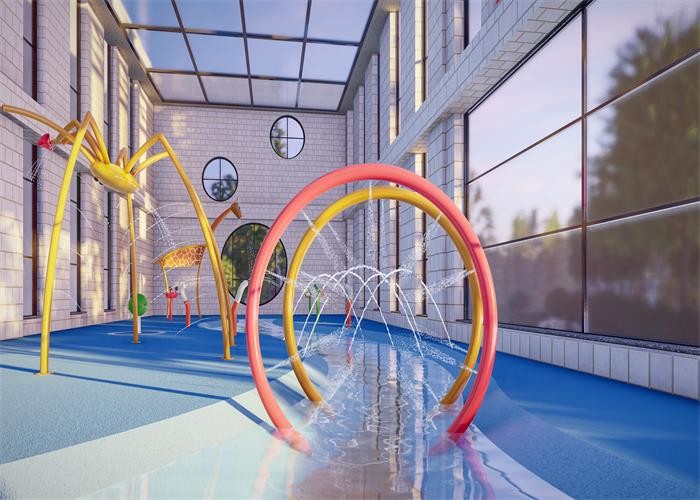 Corlorful Kids Splash Adventure Water Park Floor Plan 100SQm