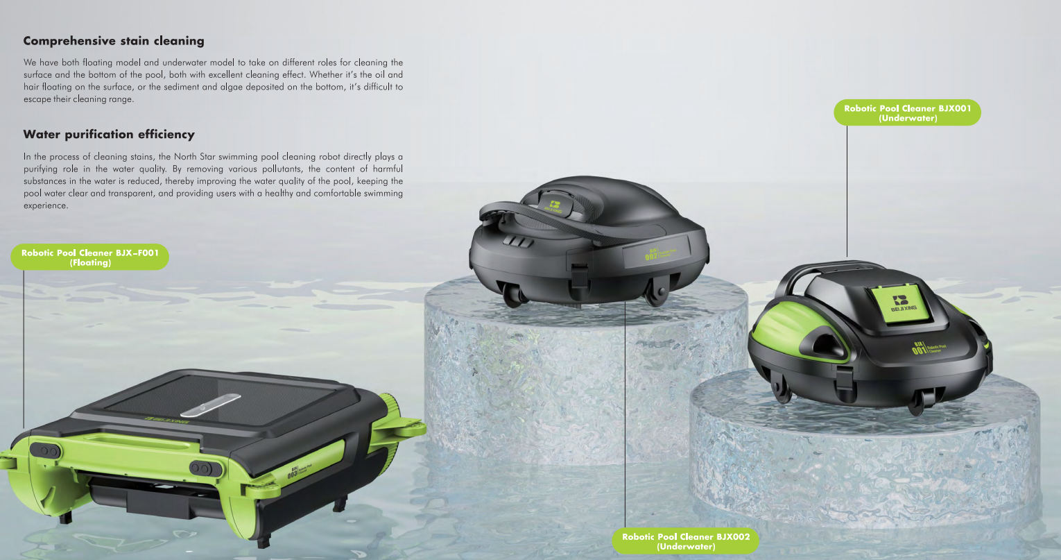 Remote Control Clear Swimming Pool Robot Automatic Cleaning Energy Saving