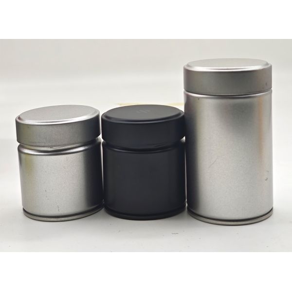 30G Mocha Tea Powder Airtight Packaging Silver Tinplate Metal Tin Can With Screw Lid