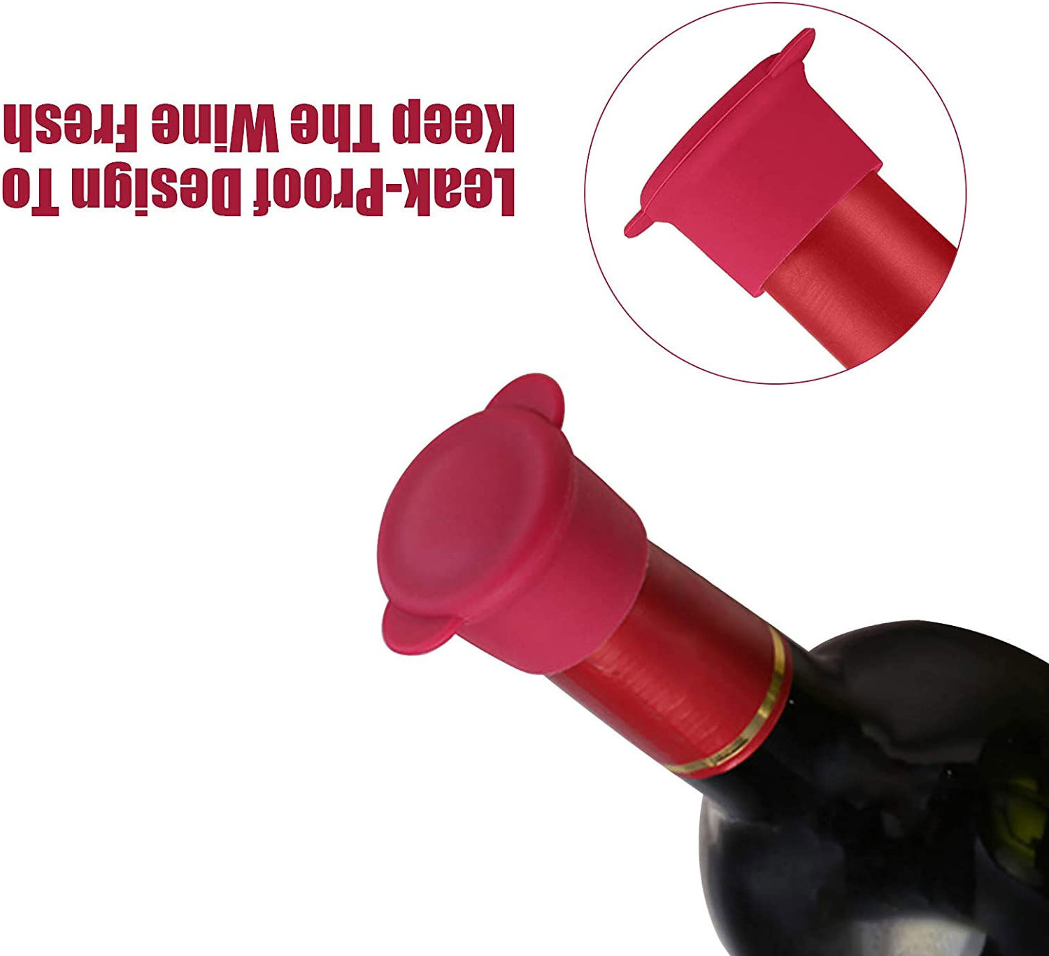 Silicone Wine Stoppers Reusable Beer Bottle Cover Wine Bottle Stopper Wine Saver Wine Gifts Sealer Covers Easy To Clean