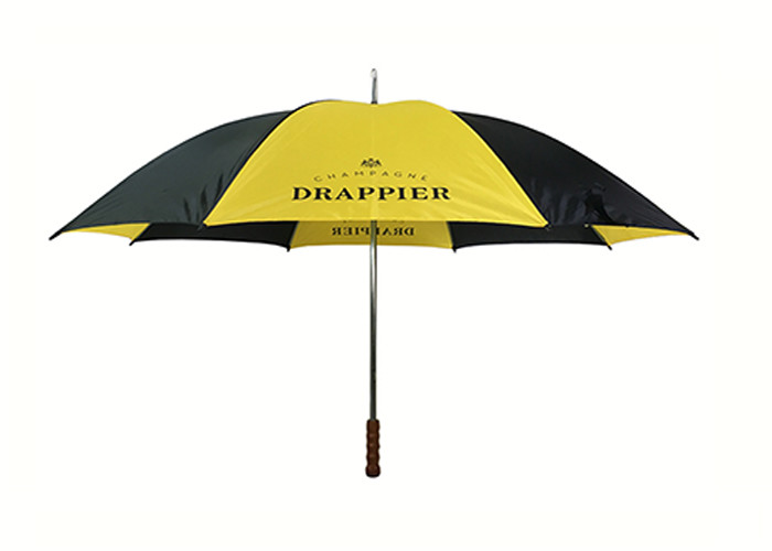 Manual Open Bigger Size Custom Golf Umbrella Windproof Wooden Handle
