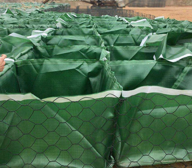 Hexagonal Metal Gabion Mesh Basket 1.0x1.0x0.5m PVC Coated