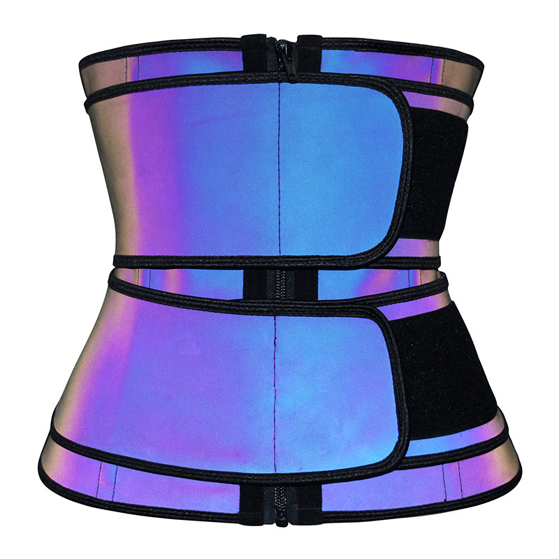 Laser Latex Sport Waist Trainer With Double Belt