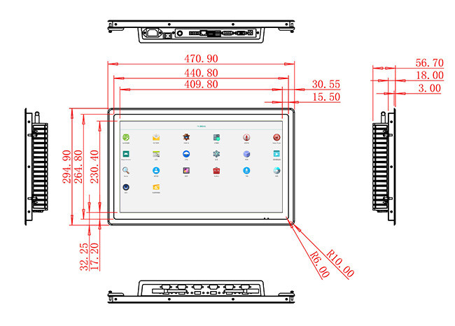 18.5-Inch Android Monitor for Transportation Systems and Access Control Panels