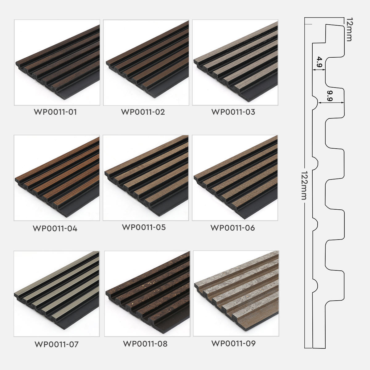 Eco Friendly Apartment Interior WPC Wall Panel Without Formaldehyde Anti Moth