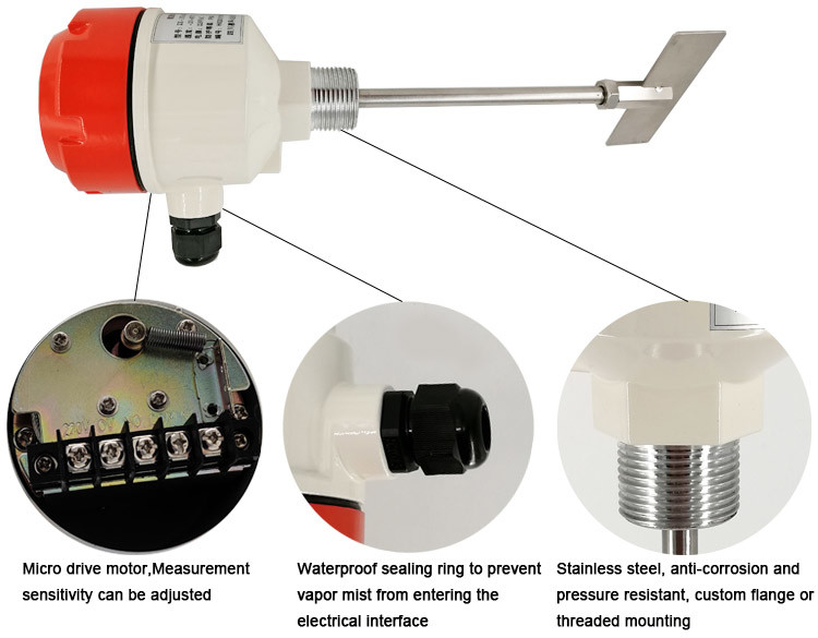 Powder Small Particles Level Rotary Paddle Level Switch Indicator Controlled