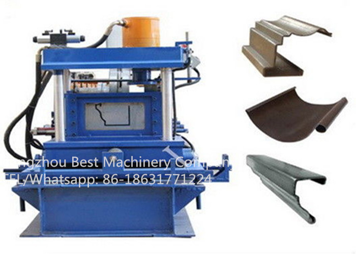 Hydraulic Aluminum Steel Rain Gutter Roll Forming Machine , Rain Pipe Forming Machine