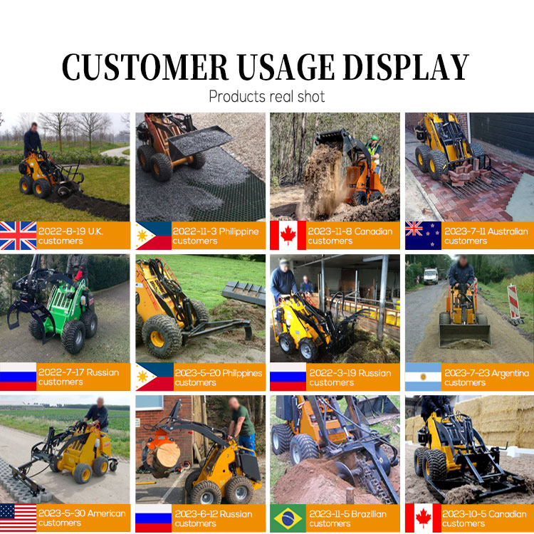 420 Wheel Skid Steer Loader with 4 in 1 Bucket Customer's Requirement and Affordable