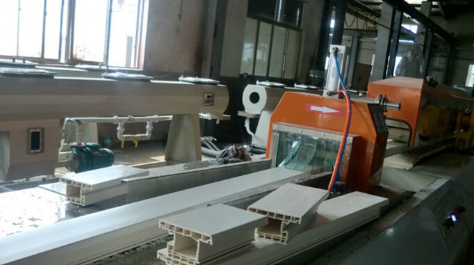 Window / Door Frame Pvc Plastic Profile Extrusion Line With Electrical Control System