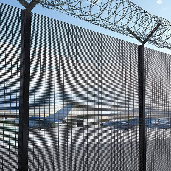 High Security 358 Mesh Anti Climb Fence Panels For Airport