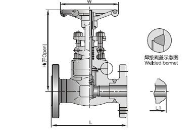 Pn20 Forged Steel Valves A105 Flanged Gate Valve Raised Face 1inch Dn25 Class 150LB
