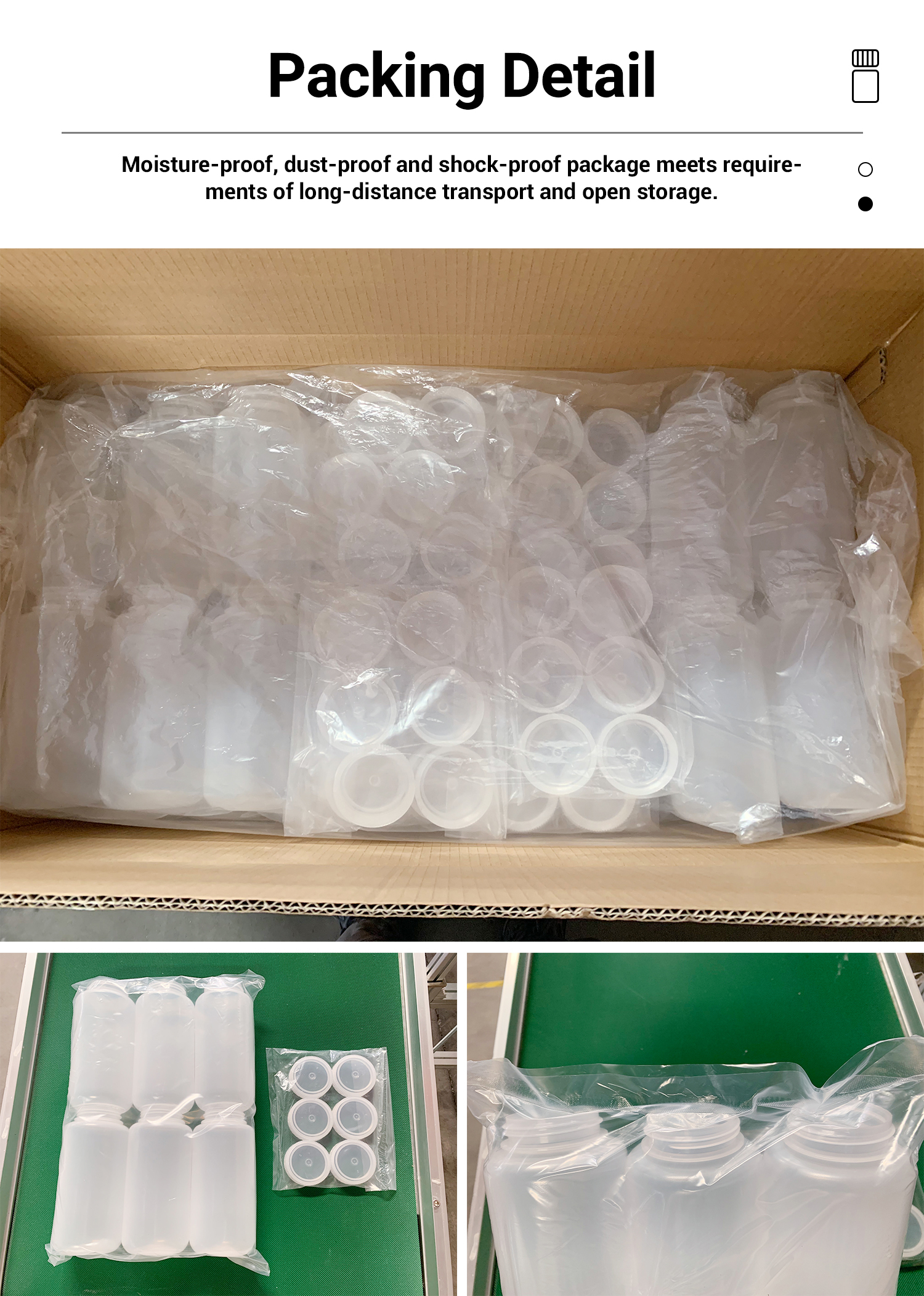 Empty Round Reagent Containers BPA Free PP Polypropylene Bottles