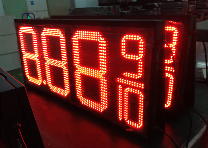 20'' Red / green color LED Gas Station Sign for Fuel advertising Petrol , 8000nits Brightness
