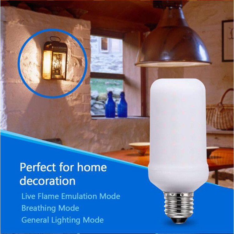LED Flame Light E26 Led Flicker Flame Light Bulbs 99pcs 2835 LED Beads Simulated