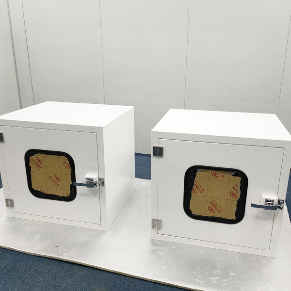 Embedded Door Powder Coated Steel Static Pass Box For Clean Room