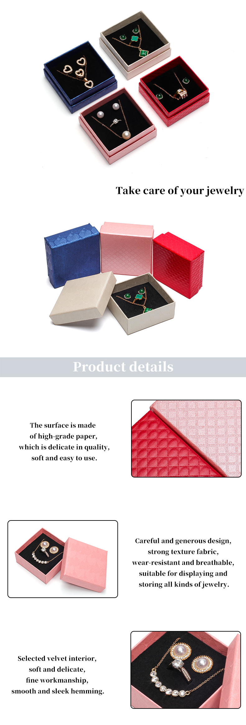 Hanhong Custom Logo Jewelry Package Heaven and Earth Cover Luxury Printing Paper Box