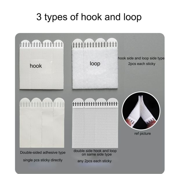 Dansky Self Adhesive Picture Frame Removable No Damage Hanging Strips Double Side Tape Hook and Loop