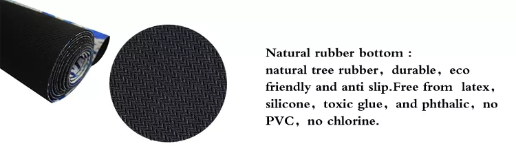 1830*680*1.5mm Suede Rubber Yoga Mat Anti Slip Natural Rubber Exercise Mat