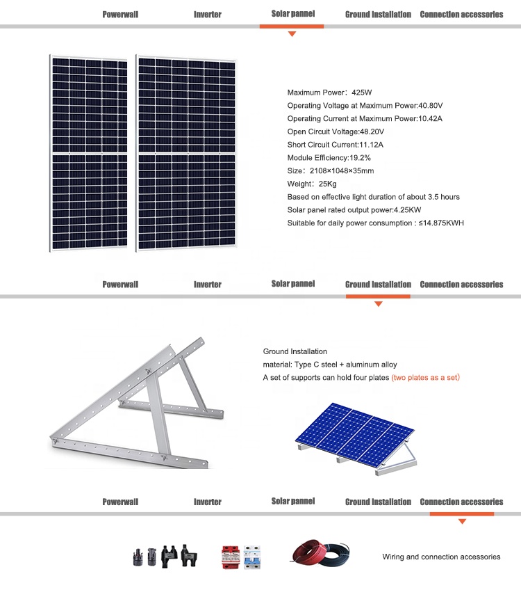 5kw Power Solar PV Hybrid System Sale Complete Full Package with IP65 Protection Class