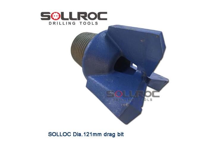 Chevron Type Drag Drill Bit Three Or Four Wings For Midium Or Hard Grounds