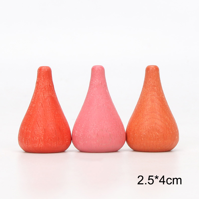 Cones 4cm Wooden Rainbow Stacker Wooden Mushroom Puzzle