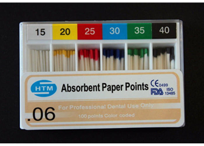 Single Size Dental Absorbent Paper Points For Endodontic Root Canal Filling