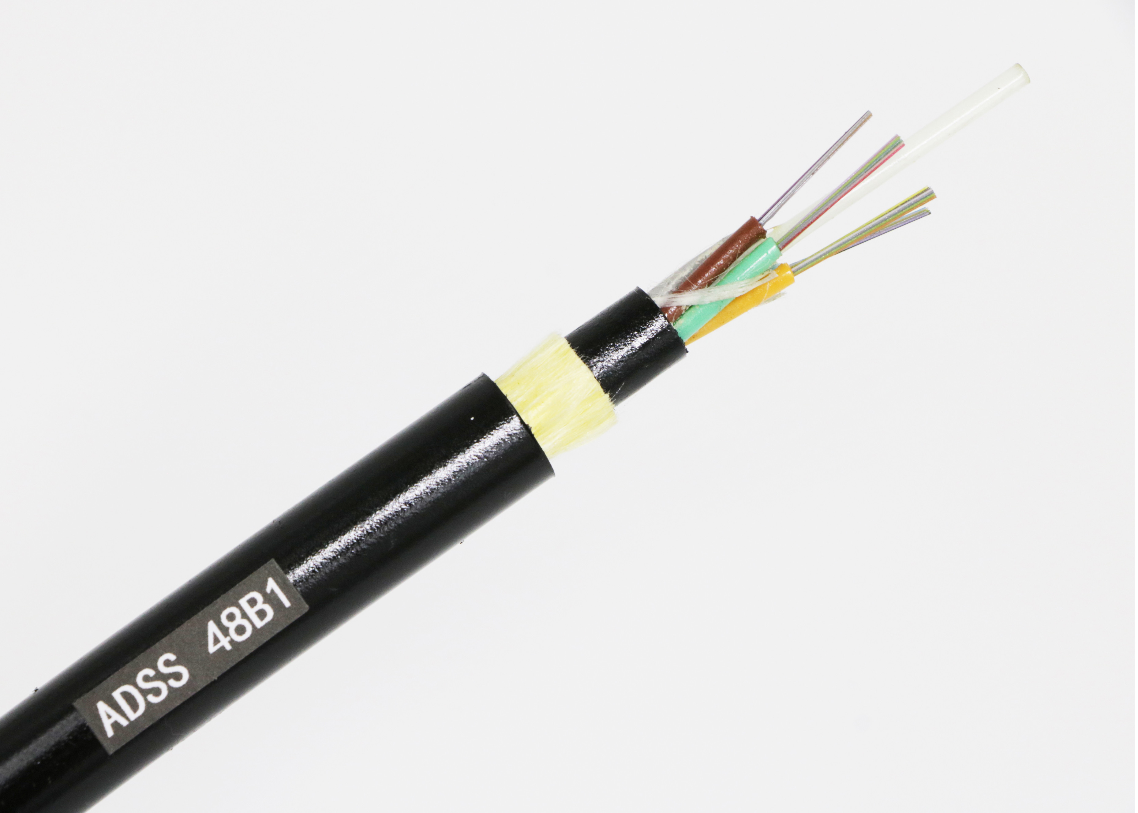ADSS Single Mode Optical Fiber , Fibre Optic Patch Leads Self Supporting Aerial