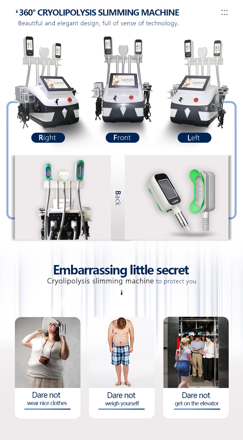 7 In 1 Cryolipolysis Slimming Machine Cavitation RF Fat Freezing Sculpting