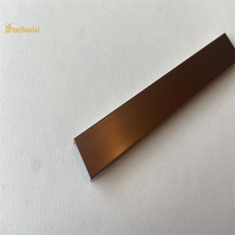 Antique Copper Stainless Steel Tile Trim 20mm Width Hairline Surface