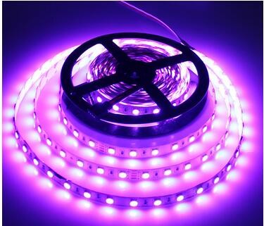 UL CE Rosh 12 volt LED strips CRI97 purple color SMD5050 300LED IP66 led strip lamp 2700-6500K for shops stores