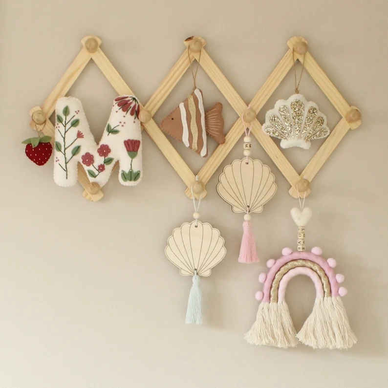 Mermaid Decor Baby Girl Room Decor| Scandi Boho Under the Sea Decor Personalised Baby Gift