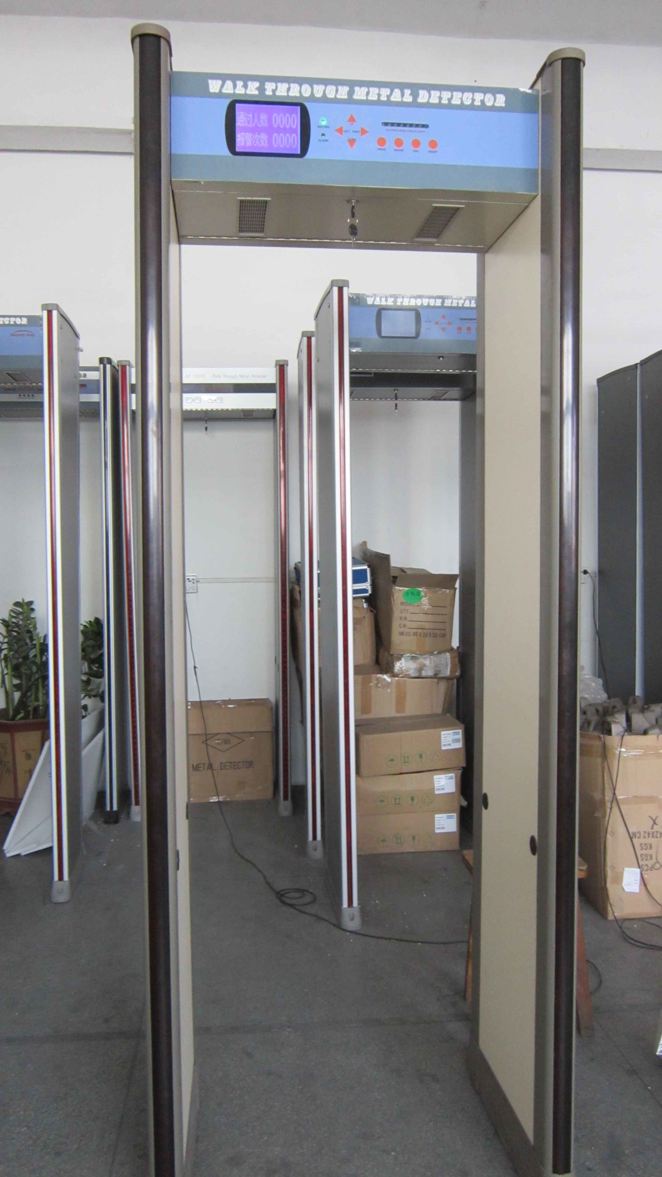 Walk through Metal Detector door，Door frame metal detector, JLS-200C(6 Zones&LCD display)