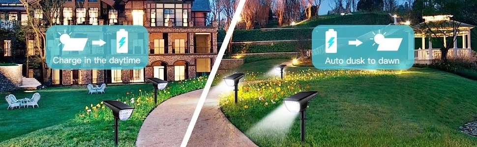 Waterproof Solar Light for Landscape Lighting Easy and Quick Installation