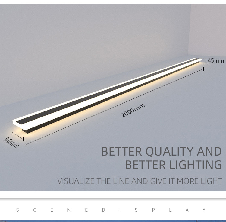 Bathroom Outdoor Waterproof LED Wall Lights Long 9w 11w 19w 24w AC85-265V