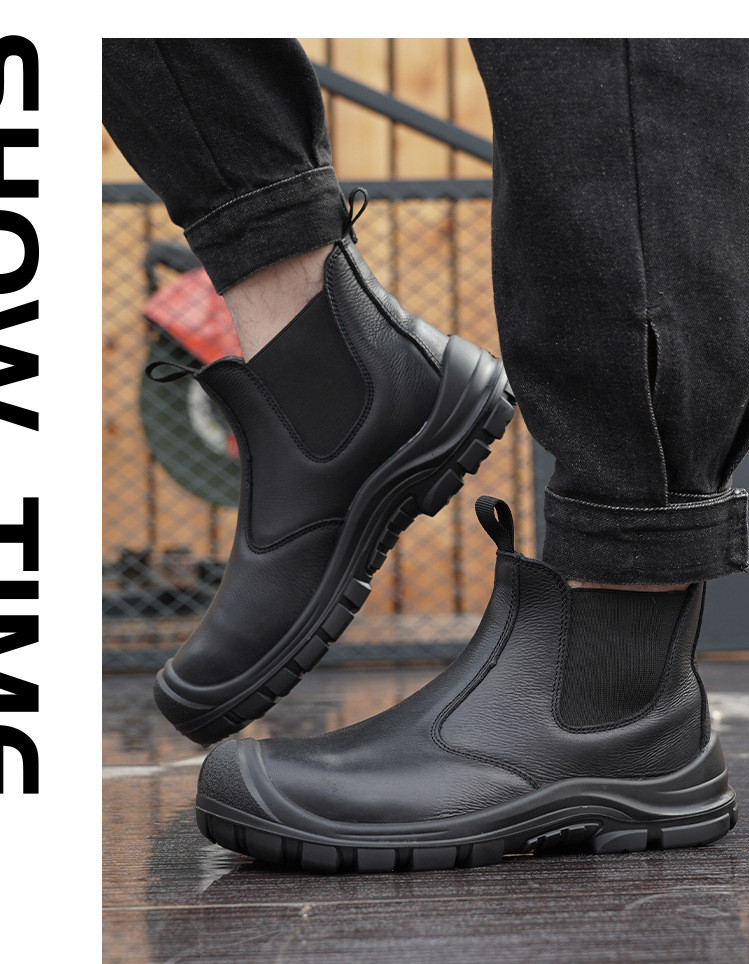 Genuine Leather Waterproof Women'S Security Work Boots Kevlar Work Shoes