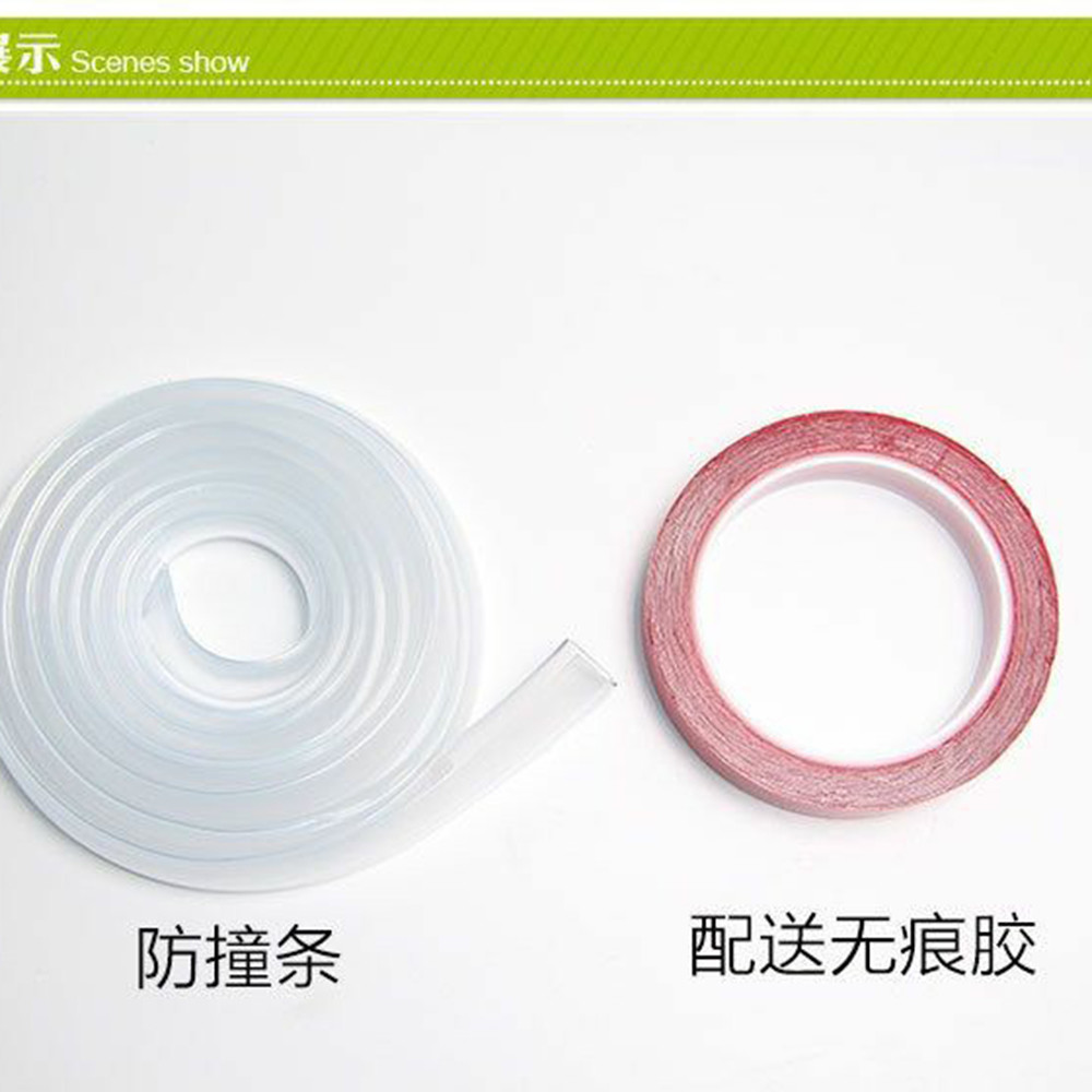 Transparent PVC Table Edge Guard Bumper Strip 6m With Double Sided