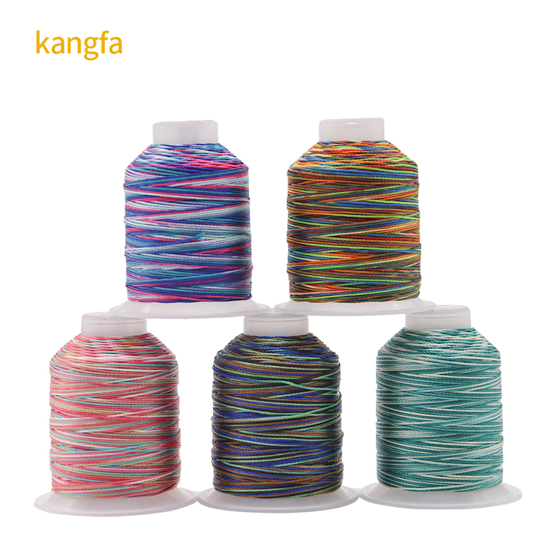 Eco-Friendly Kangfa Tex70 Sewing Thread 100% Polyester Rainbow Yarn Count 120D-1680D