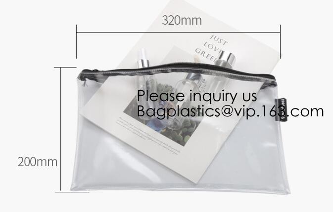 Frosted Pvc Document File Bag With Slider Zipper,Pvc k Bag For File And Document,Pvc k Bag, BAGEASE, BAGPLAS