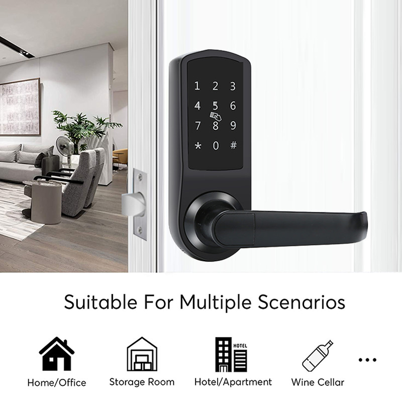 Reversible Keyless Entry Door Lock Anti Peep Keyless Door Lock Bluetooth
