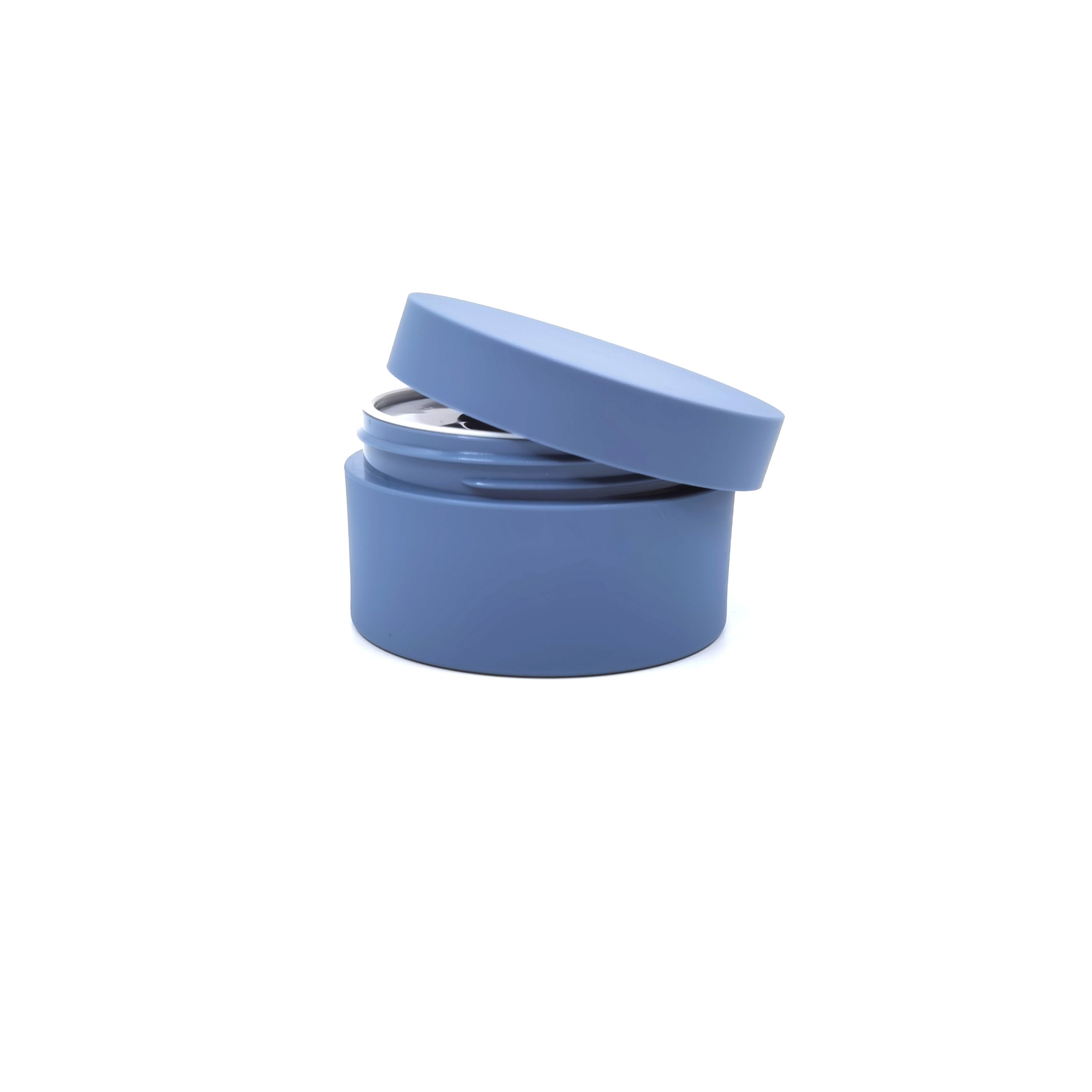 Matte Blue 30g Plastic Cosmetic Jars With White Cap