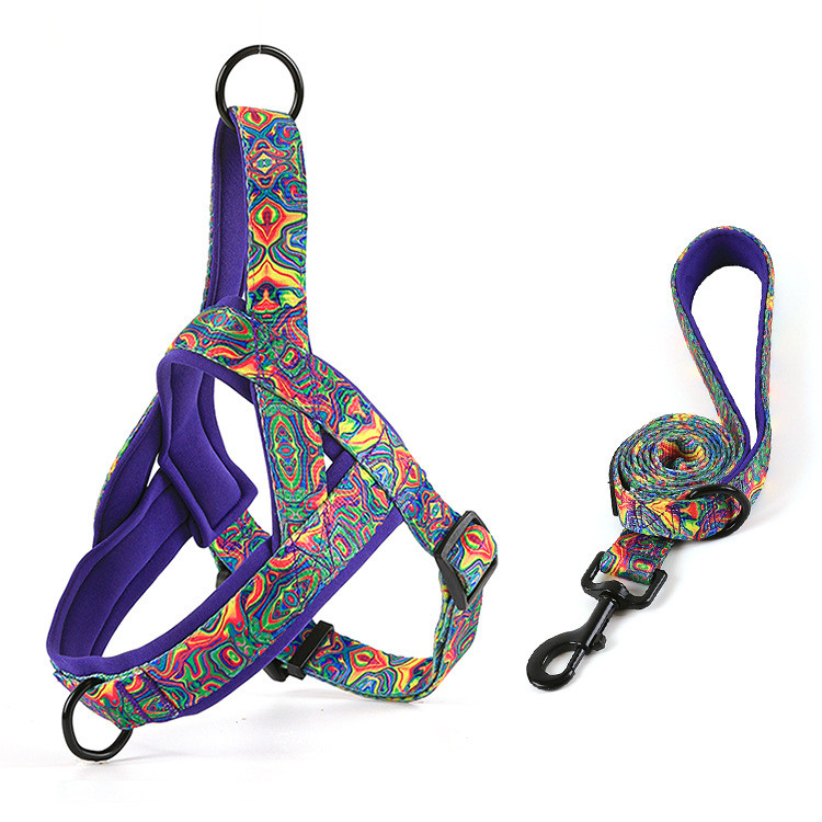 Pet Chest Strap Reflective Explosion-Proof Impact Vest Nylon Type Dog Leash Leather Dog Harness To Break Free