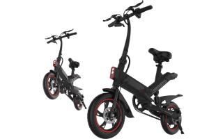 Inflated Tire Lightest Electric Folding Bike 12 Inch 2 Wheels For Travel Leisure Sports